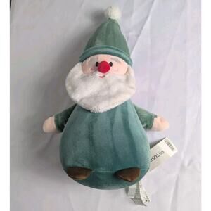 Miniso Life Plush Green Santa Claus Soft Rare Christmas Holiday Toy Elf Tags